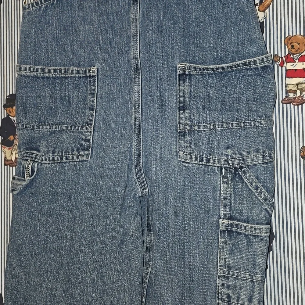 Vintage OshKosh B'gosh Blue Denim Carpenter Overalls for Kids Size 4/4T